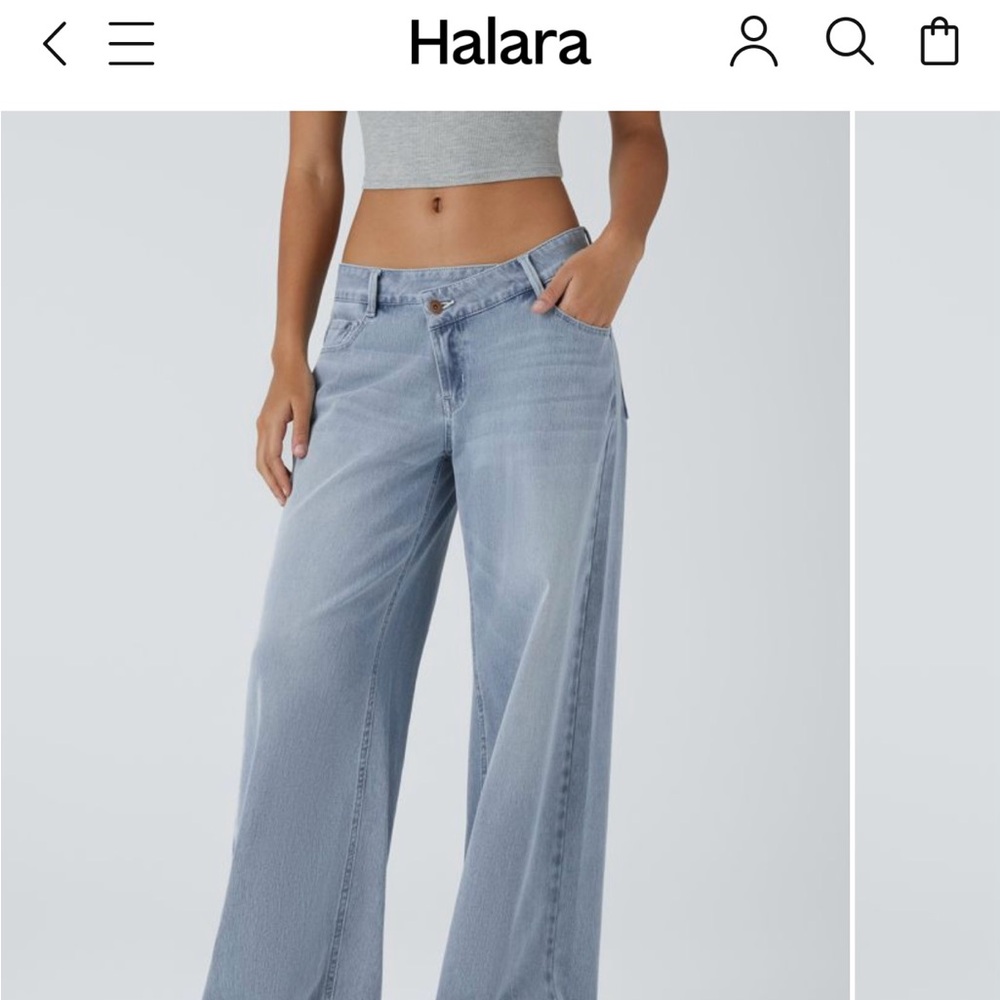 HALARA Women's Sky Blue Flare Jeans